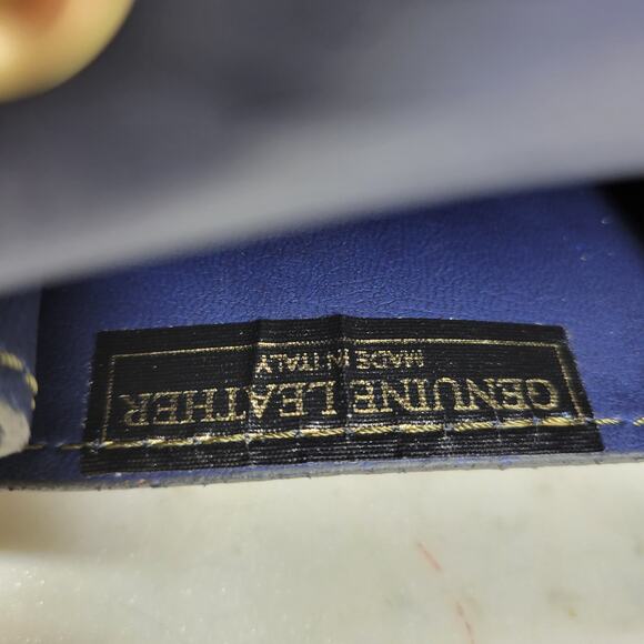 Vintage Italian Mini Black Leather Top Handle Bag Gold Buckle Made in Italy - Picture 10 of 16